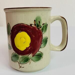 Vintage Otagiri Stoneware Floral Coffee Mugs